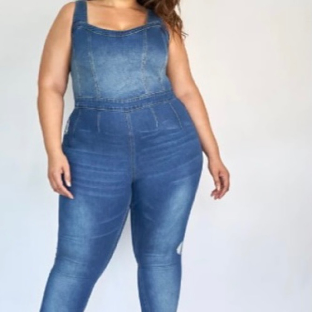 Lauren Sleeveless Denim Jumpsuit